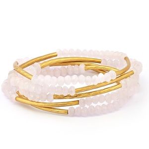 Chrysalis Love Rose Pink Stretch Beaded Bracelet